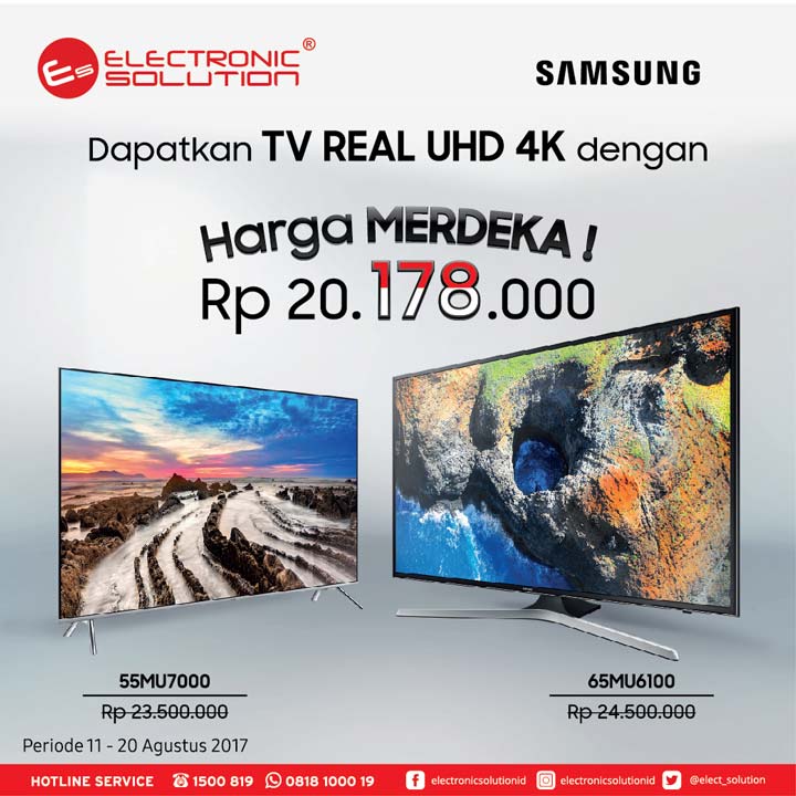 Promotions Samsung TV Harga Merdeka from Electronic Solution August 2017