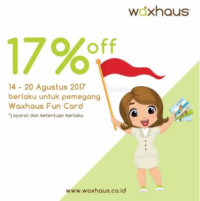  Diskon 17% dari Waxhaus di Bintaro Jaya Xchange Mall Agustus 2017