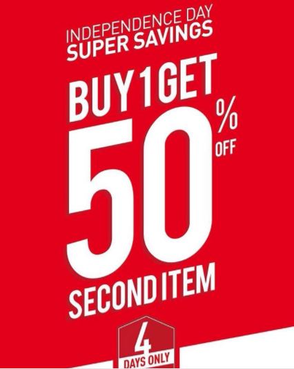  Buy 1 Get 50% off for Second Item from Sports Station August 2017