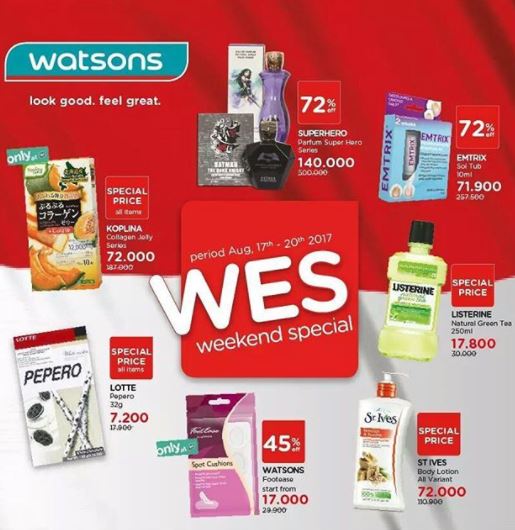  Weekend Special Promo from Watsons August 2017