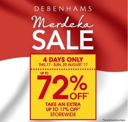  Discount Up to 72% from Debenhams August 2017