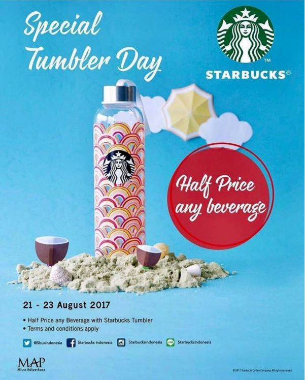  Promosi Tumbler Day dari Starbucks Coffee Agustus 2017