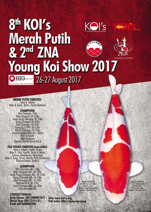  8th Koi's Merah Putih & 2nd ZNA Young Koi Show 2017 at QBig BSD City Mall August 2017