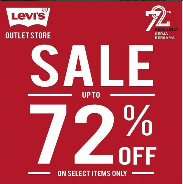  Sale Hingga 72% dari Levi's Agustus 2017