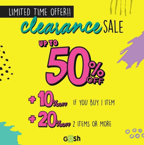  Clearance Sale Up To 50% from Gosh Shoes August 2017