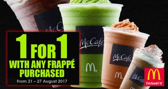  1 For 1 Promotion at Mcdonald's August 2017