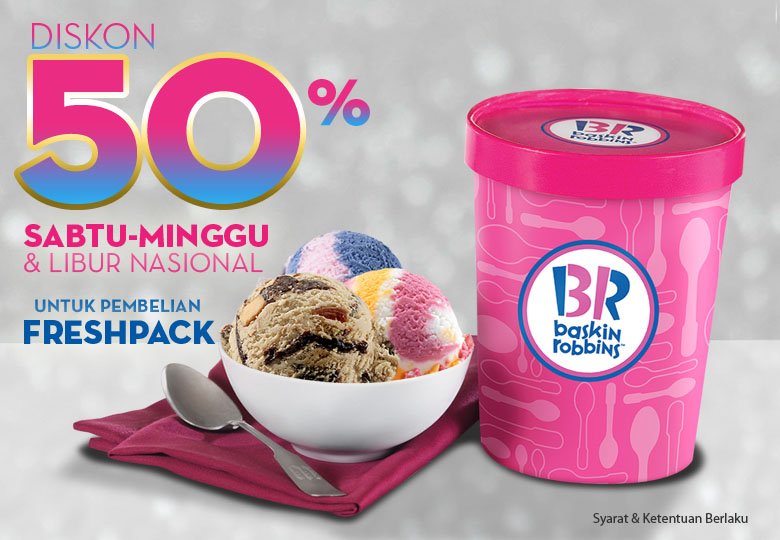  Discount 50% from Baskin Robbins August 2017