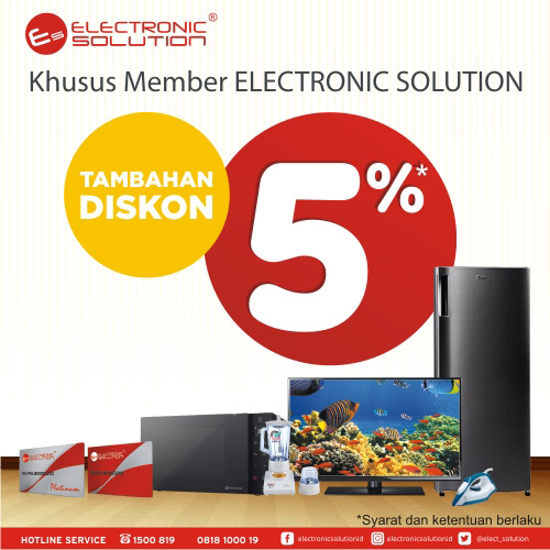  Adiitional Discount 5% for Electronic Solution Member August 2017
