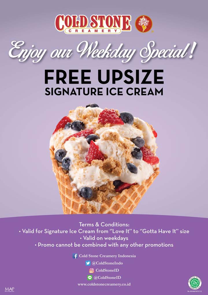  Weekday Special Promotions from Cold Stone September 2017
