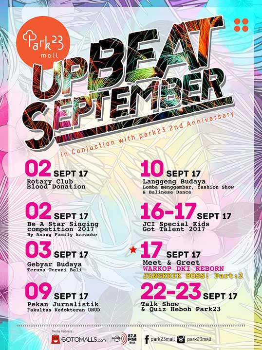  Upbeat September Event di Park23 September 2017