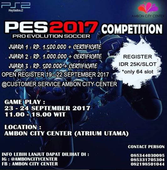  PES 2017 Competition di Ambon City Center September 2017