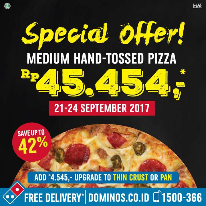  Special offer from Domino's Pizza September 2017