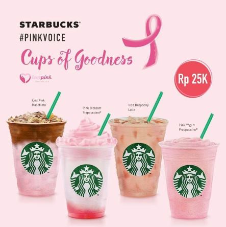  Peduli Kanker Payudara bersama Starbucks Oktober 2017