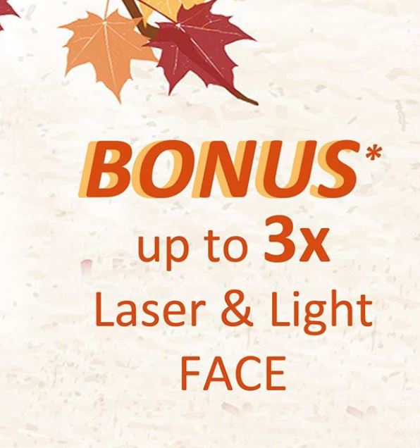  Bonus up to 3x Laser & Light Face from JPP Skin Laser Clinic October 2017