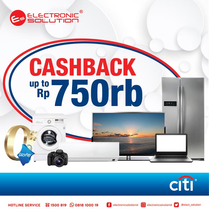  Cashback Up to Rp 750.000 dari Electronic Solution October 2017