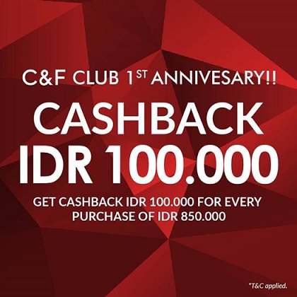  Cashback Rp 100,000 from C&F Perfumery October 2017