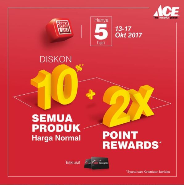  Discount 10% from Ace Hardware October 2017