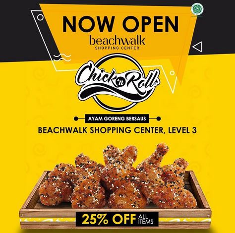  Discount 25% at Chick'n Roll Beachwalk Shopping Mal October 2017