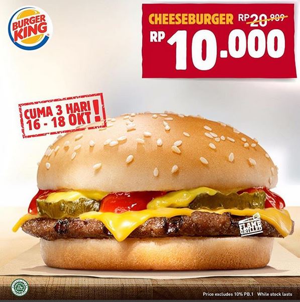  Special Price Promotion from Burger King October 2017