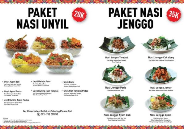  Promo Unyil Rice Package and Jenggo Rice Packages from Betawi Cafe October 2017