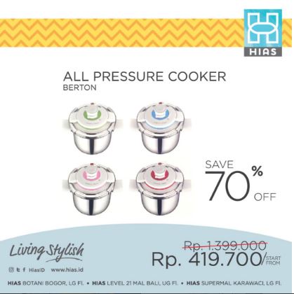  Get 70% Discount For Pressure Cooker from Ornamental October 2017