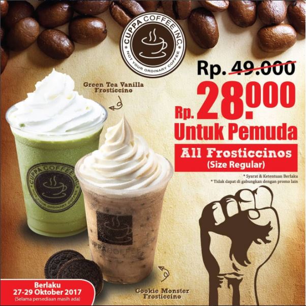  Special Price Promotion from Cuppa Coffee October 2017