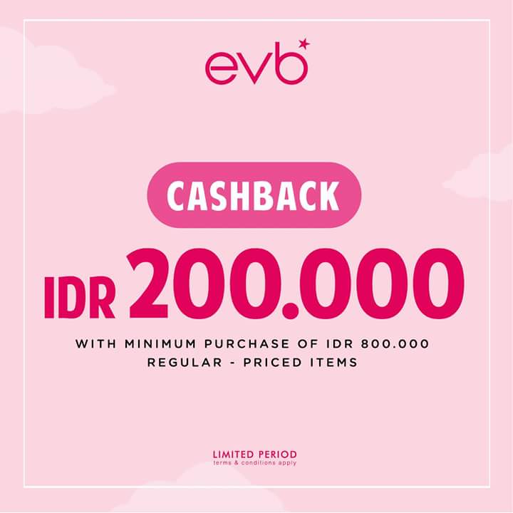  Cashback Rp 200.000 from EVB October 2017