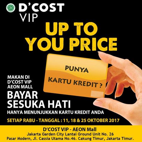  VIP Promotion at D'Cost Aeon Mall Jakarta Garden City October 2017