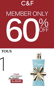  Member Promo Discount 60% Off at C&F Perfumery October 2017