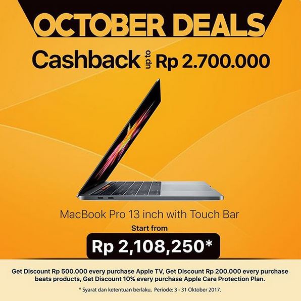  Promosi MacBook di Global Apple Oktober 2017
