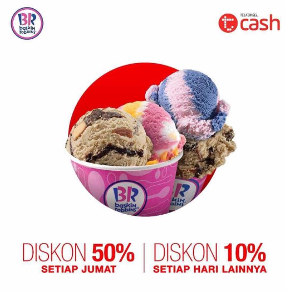  Discount Up to 50% from Baskin Robbins October 2017