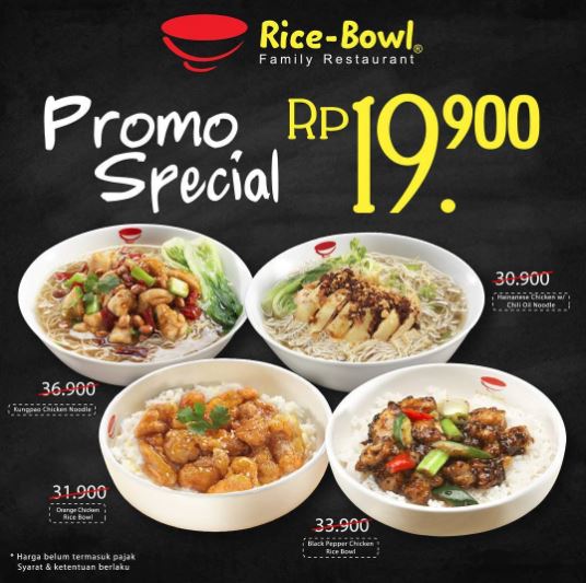  Promo Special Menu Rp 19.900 from Rice Bowl October 2017
