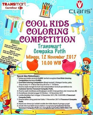  Cool Kids Coloring Competion at Transmart Cempaka Putih October 2017