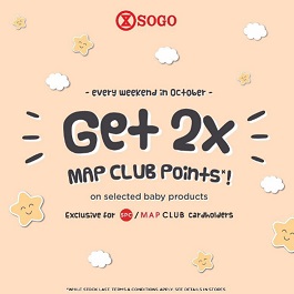  Get 2X MAP Club Points from SOGO Department Store October 2017