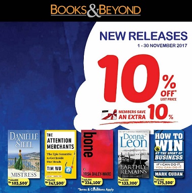  10% + 10% Promo Discount at Books & Beyond November 2017