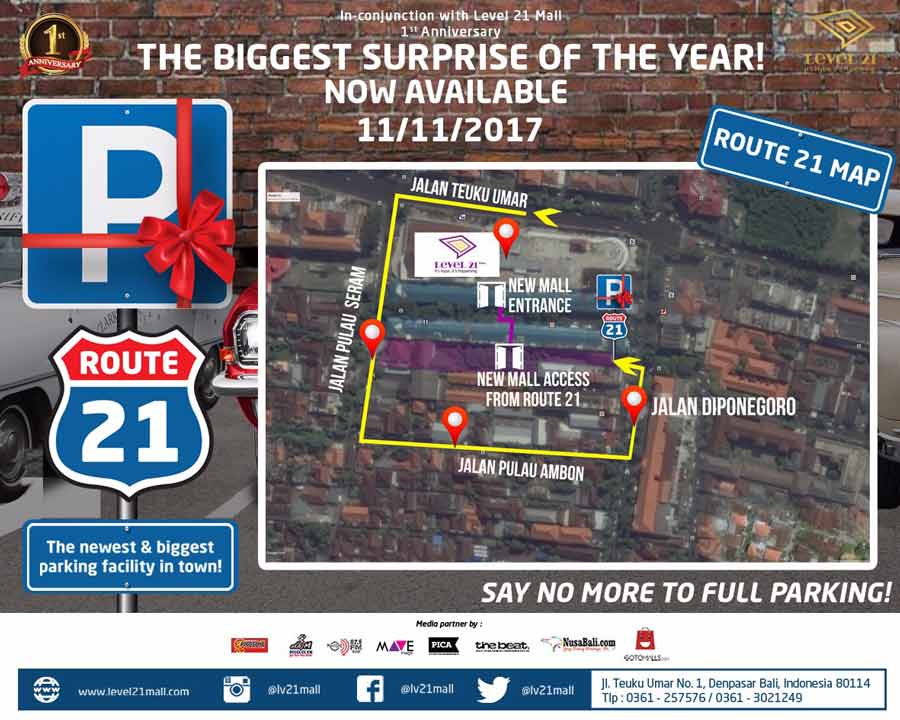  Route 21 di Level 21 Mall November 2017