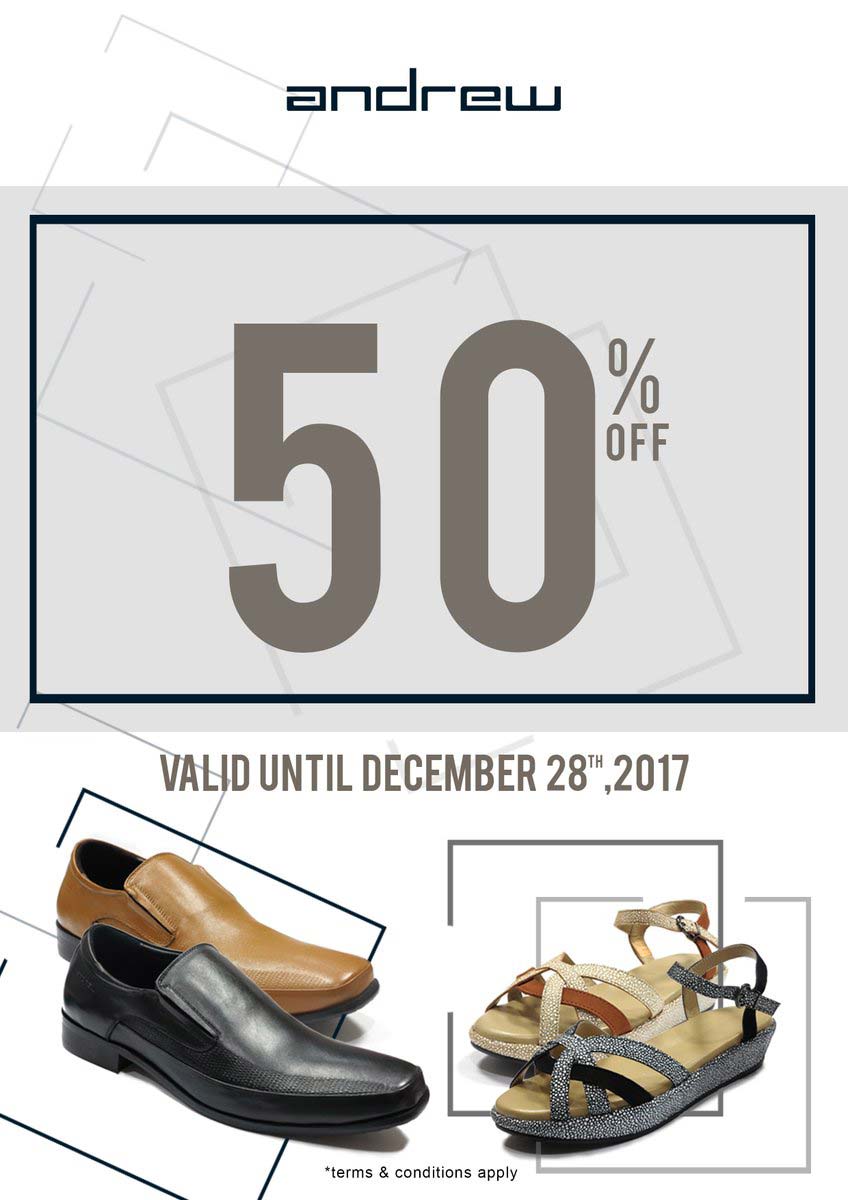  Diskon 50% dari Andrew Shoes November 2017