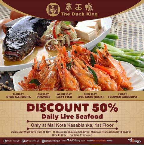  Discount 50% at The Duck King Kota Kasablanka November 2017