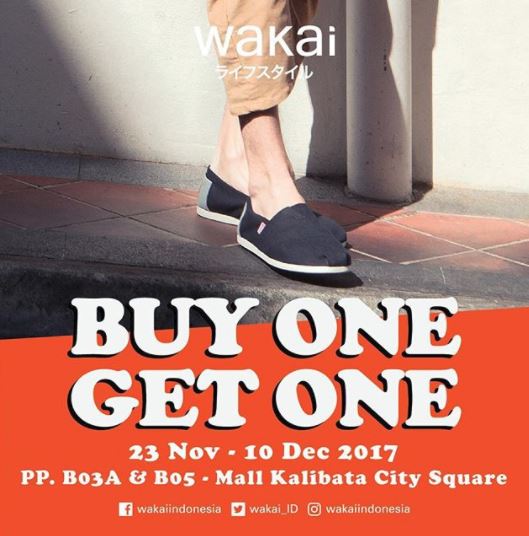  Promo Buy 1 Get 1 Free dari Wakai di Kalibata City Square November 2017