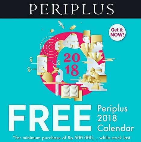  Free 2018 Calendar from Periplus November 2017