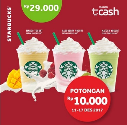  Promo Discount Rp 10,000 from Starbucks December 2017