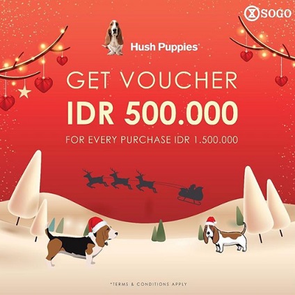  Get Voucher Rp 500,000 from Hush Puppies at SOGO Dept Store December 2017