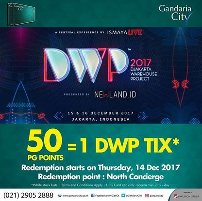  Free DWP Tix at Gandaria City December 2017