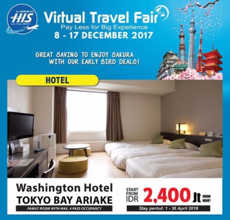 Washington Hotel Tokyo Bay Ariake Promotion at HIS Travel December 2017