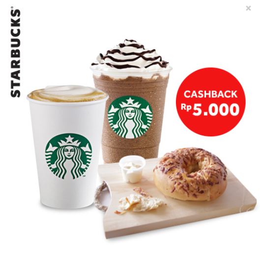  Cashback Rp 5.000 at Starbucks January 2018