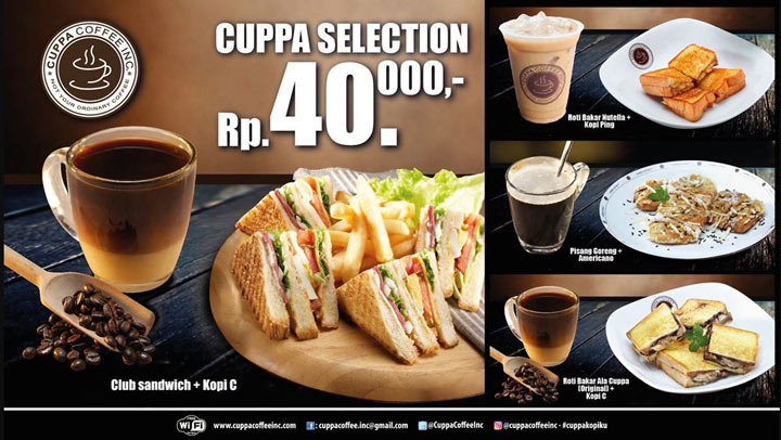  Promo Cuppa Selection dari Cuppa Coffee Januari 2018