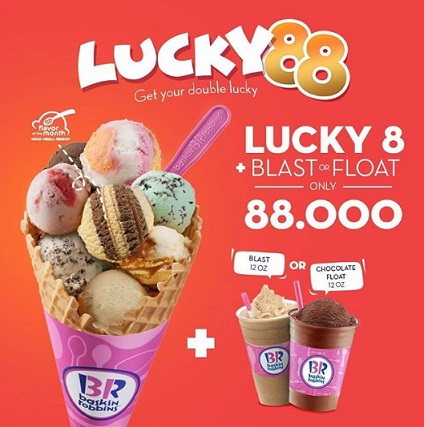  Promo Lucky 88 dari Baskin Robbins Januari 2018