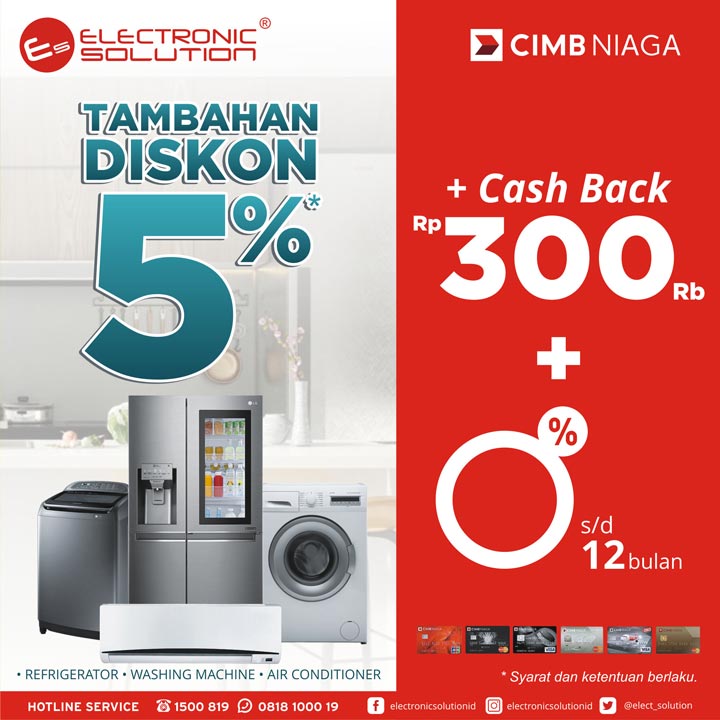  Additional Discount 5% from Electronic Solution January 2018