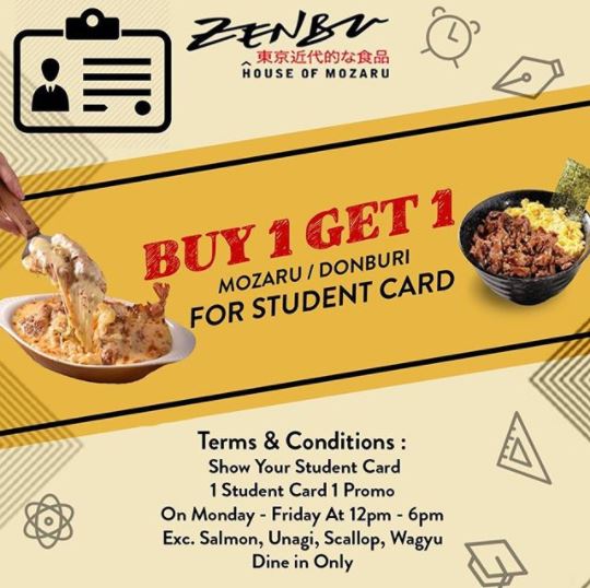  Buy 1 Get 1 Free from Zenbu January 2018