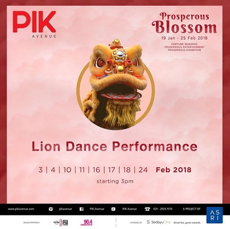  Lion Dance Perfomance at PIK Avenue January 2018